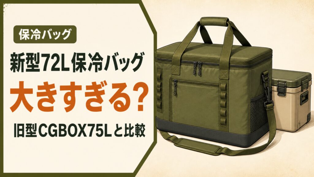 サンヨウキ新型72L保冷バッグは大きすぎるか旧型CGBOX75Lと比較